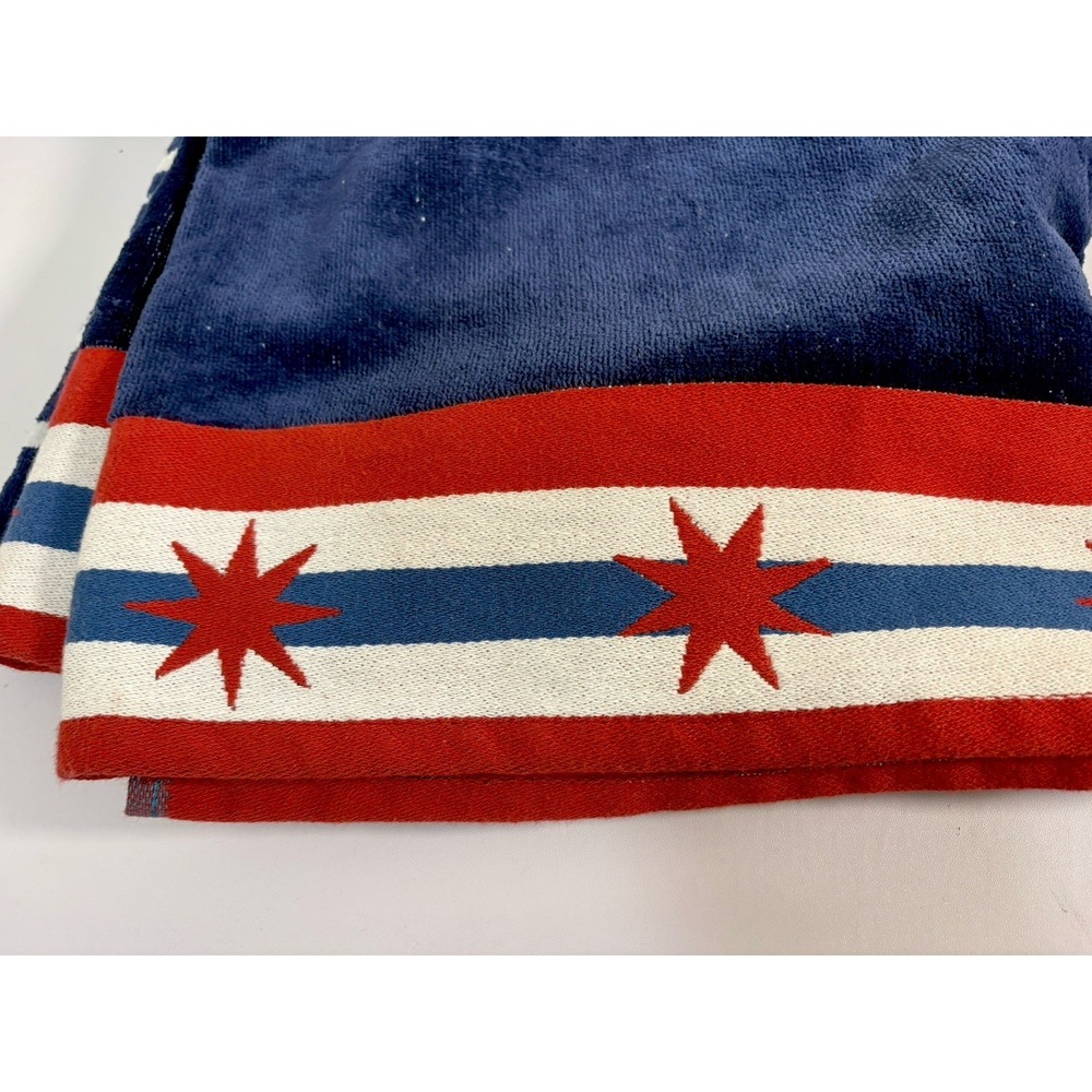 Vtg Kmart Beach Towel Stars & Fireworks American Patriotic 100% Cotton Pool Gear - Picture 5 of 10